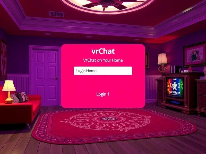 VRChat user experiencing virtual reality social interaction