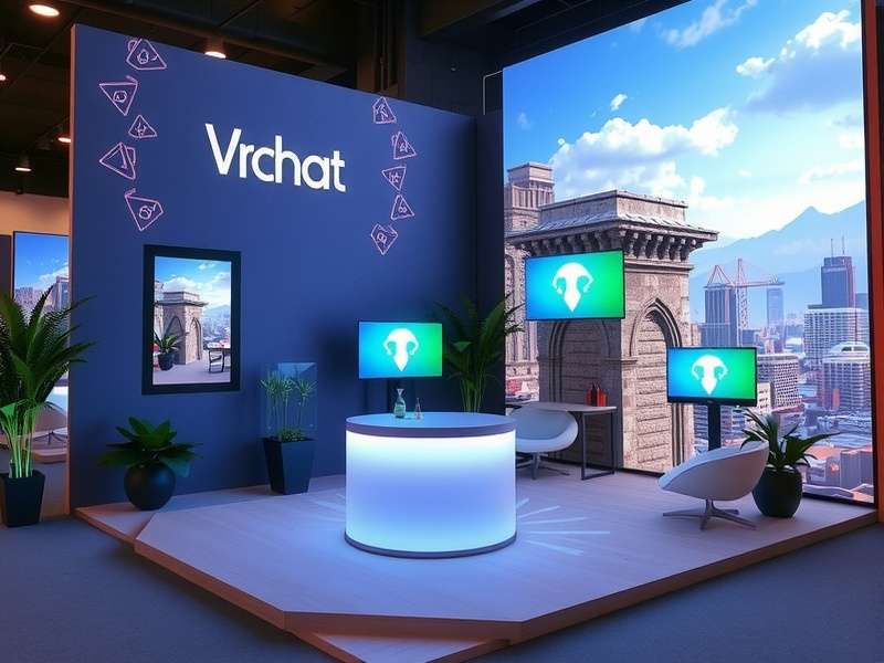 VRChat creator working on booth design in Unity