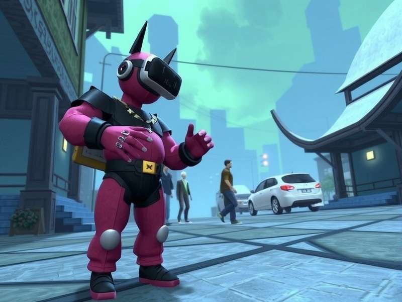 A diverse group of VRChat avatars interacting in a virtual world