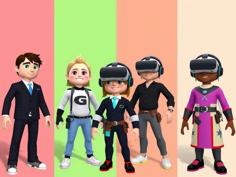 Robotic android avatar with glowing blue accents