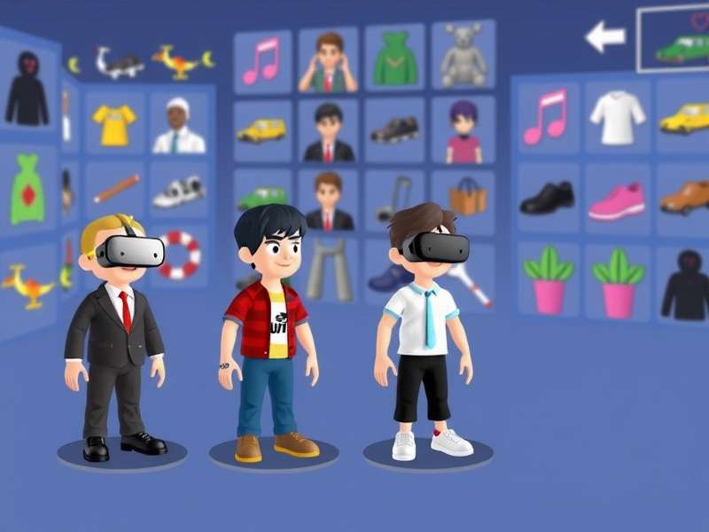 A vibrant collage of unique VRChat avatars from various shops and creators, showcasing diverse styles from anime to hyper-realistic.