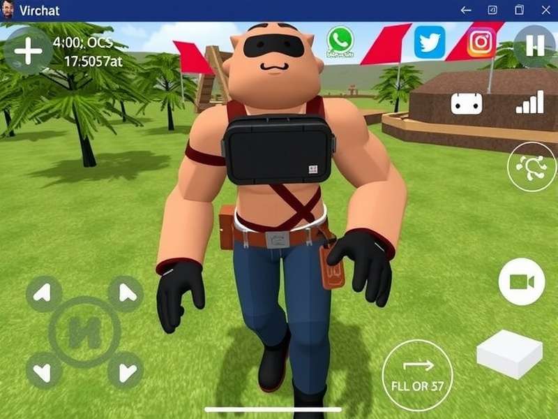 VRChat mobile setup on a smartphone