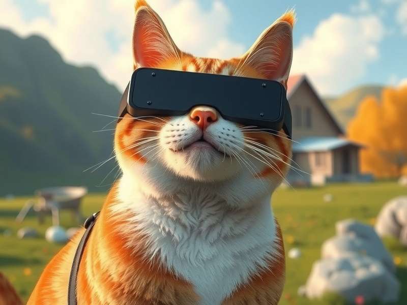 A vibrant collage of different VRChat worlds showing a cozy cabin, a futuristic cityscape, and a fantasy forest