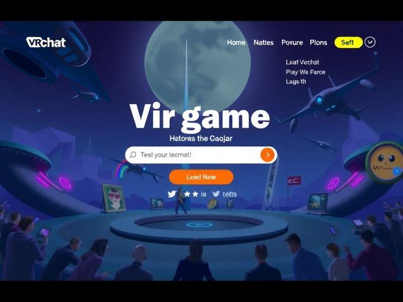 Diverse VRChat avatars interacting in a virtual world