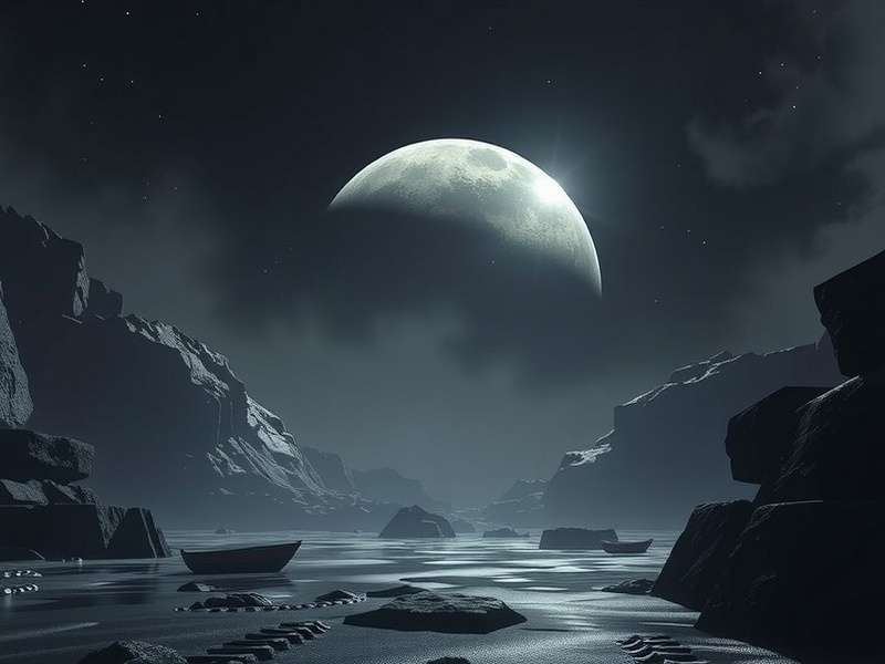 VRChat avatar using the Void Black Shader in a dark world