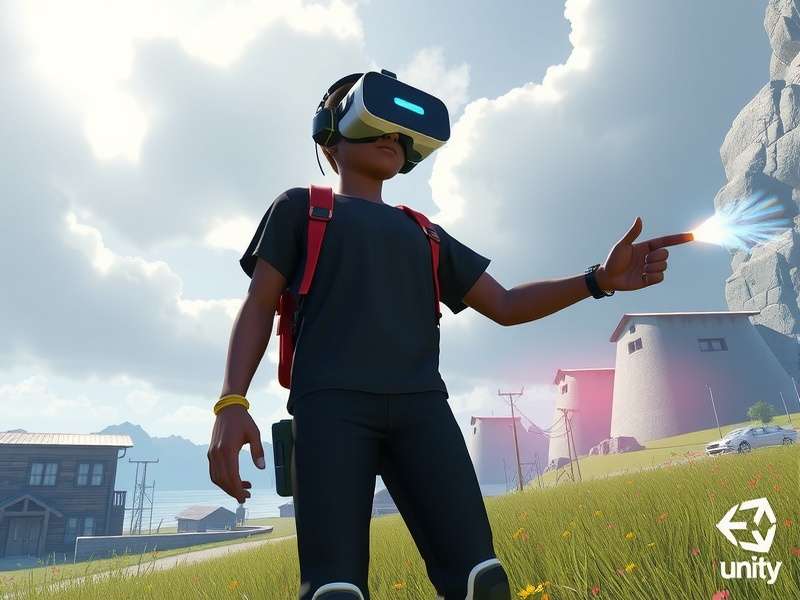 VRChat Unity development scene showing avatar creation and world building