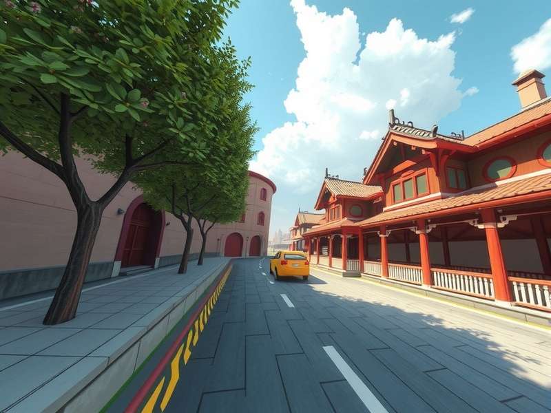 VRChat user interacting with a virtual world on a mobile device