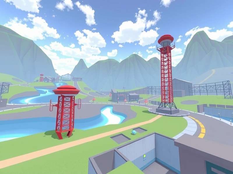 VRChat mobile world with optimized shaders showing vibrant colors and good performance