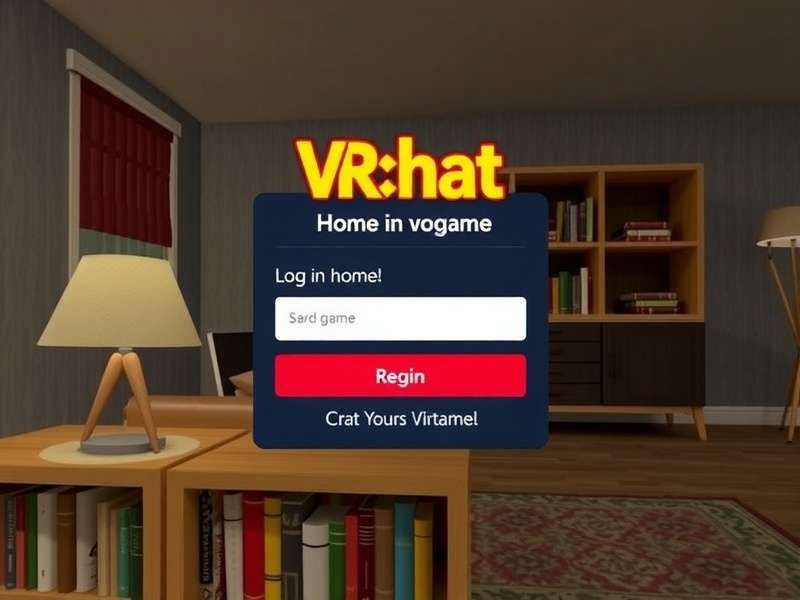 VRChat user experiencing a login error on the home screen
