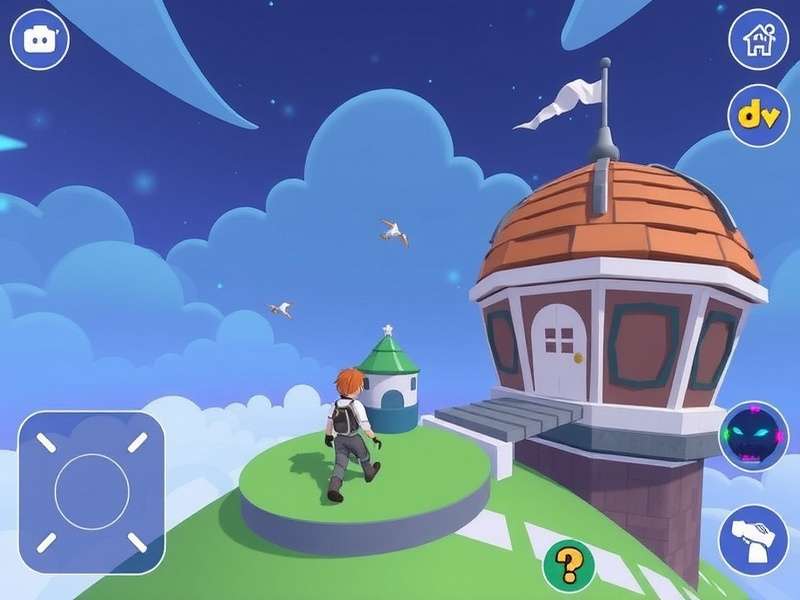 Concept art of people using phones to interact with VRChat avatars in a virtual world