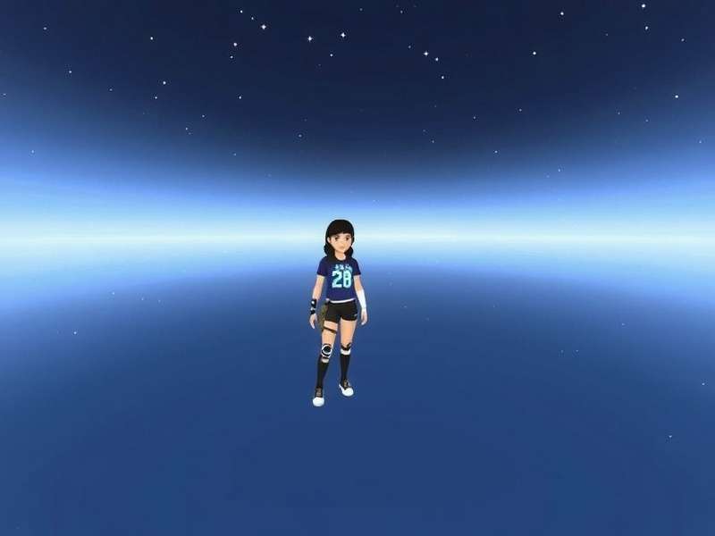 Anime style VRChat avatar with detailed hair physics