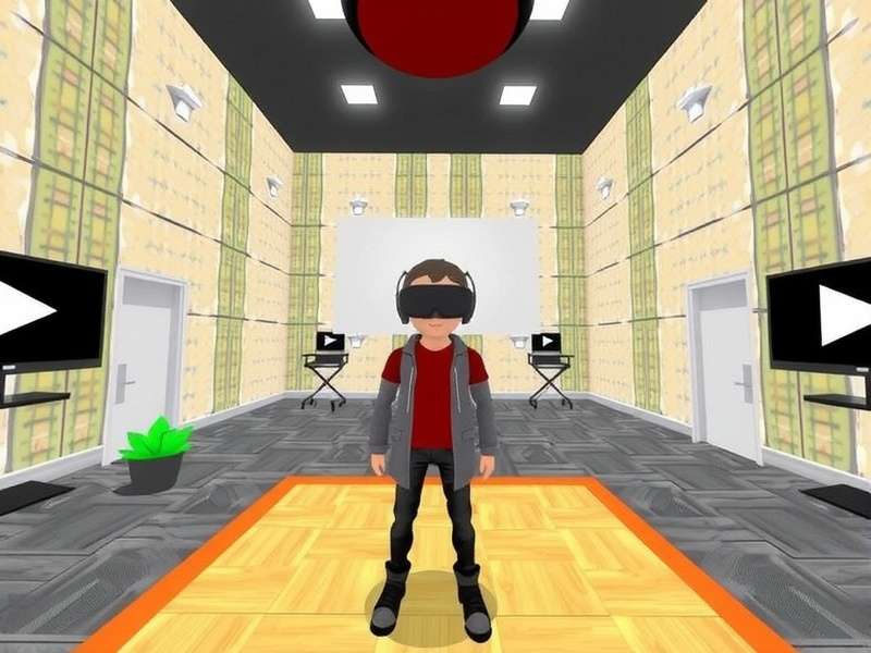 Robotic VRChat avatar with glowing components