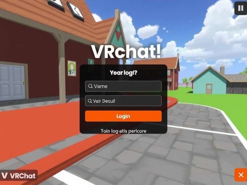 VRChat mobile login interface showing sign-in options on a smartphone screen