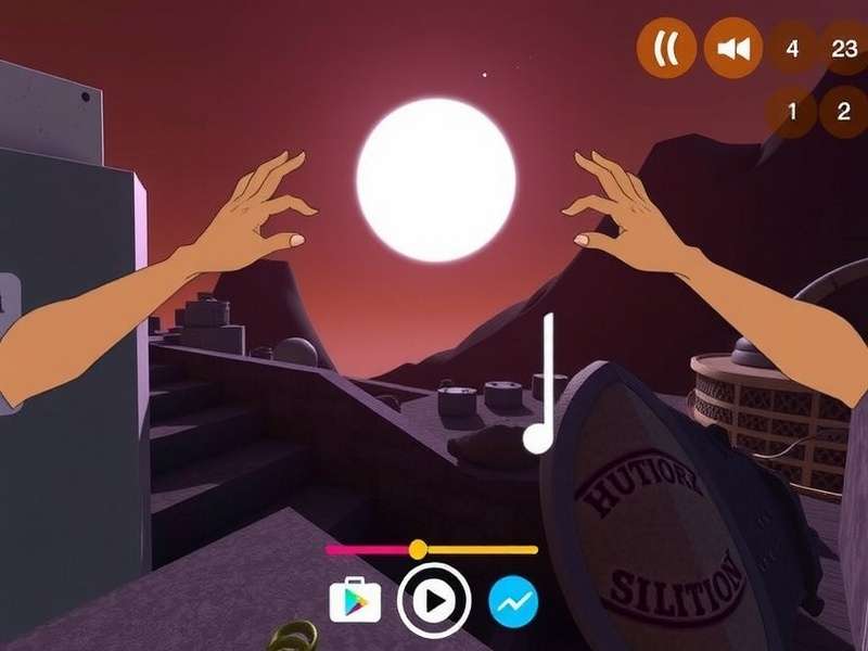 VRChat mobile music streaming setup with smartphone and VR headset