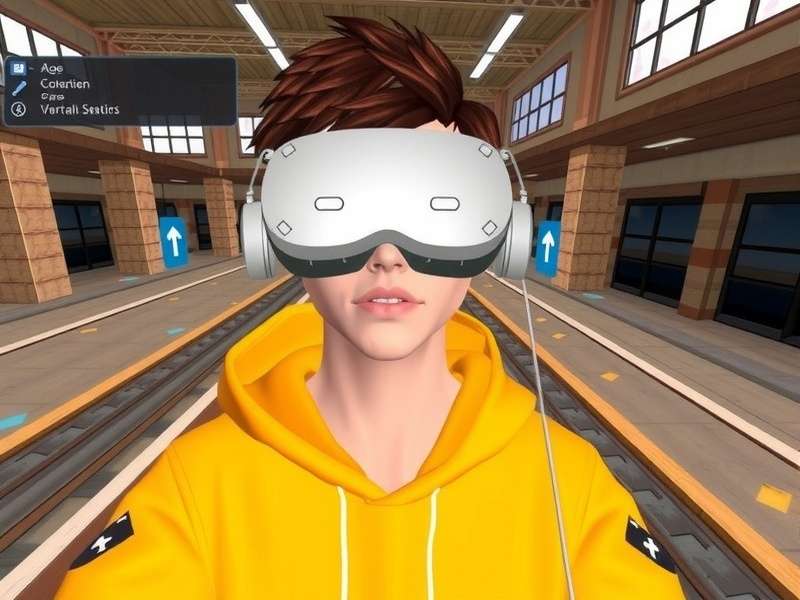 VRChat Age Verification Persona concept illustration showing identity verification shield and virtual avatar