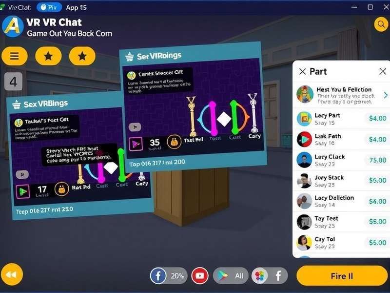 VRChat mobile app running on iPhone and Android smartphones with vibrant virtual worlds