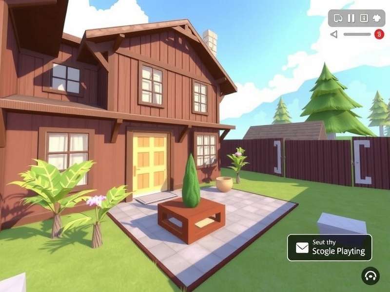 VRChat custom home world creation and design workspace